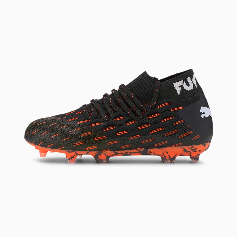 Puma FUTURE 6.1 NETFIT FG/AG Lány Focicipő - Fekete/Fehér/Narancssárga ( Hungary - PYRFN2738 )